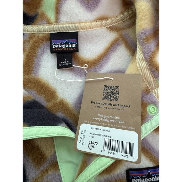 Patagonia Kids Lightweight Synchilla Snap-T Pullover Small Current XXL (16-18) N - Picture 3 of 5